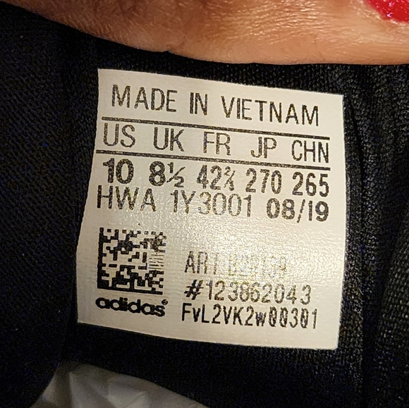 Adidas Black Women's Lace Up Sneakers, Size 10 - Picture 2 of 8